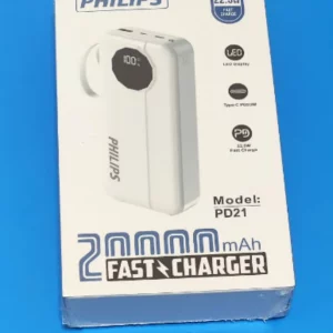پاوربانک فیلیپس اصل 20000 سوپر فست شارژ PD21